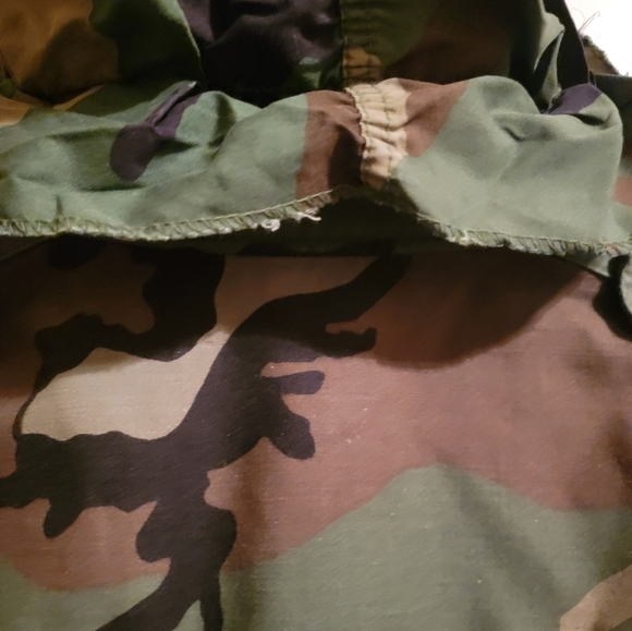 Vintage Woodland Camo Military Field Jacket Men's Medium Long military - Picture 6 of 8